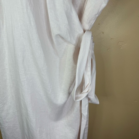 NWT Andie Swim XXL The Maxi Wrap Dress Linen Women's Coconut White Resortwear - Picture 8 of 9